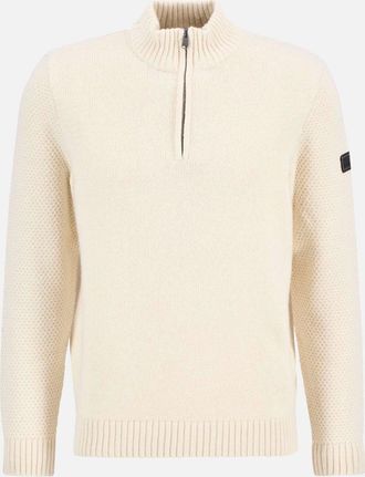 Barbour Mens Barbour International Enfield Funnel Neck Sweater WH32 Whisper White - Tan - Size: 38