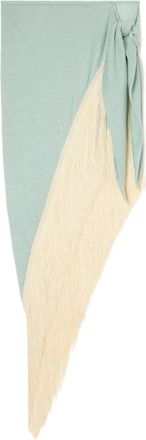Alanui Mermaid Inside pareo midi skirt - women - Linen/Flax - XS/S - Green