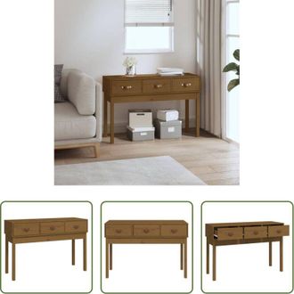 vidaXL vidaXL Tavolo da salotto - Tavolo Consolle Ambra 114x40x75 cm in Legno Massello di Pino