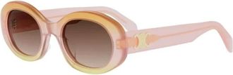Celine Sunglasses, female, Pink, Size: 52 MM Triomphe Sunglasses