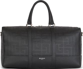 Balmain Reistas van generfd leer - Heren - Weekendtassen - Zwart - ONE Size - Leer - Tassen