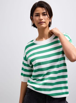 b.young Womens Elbow-length sleeves soft knit sweater