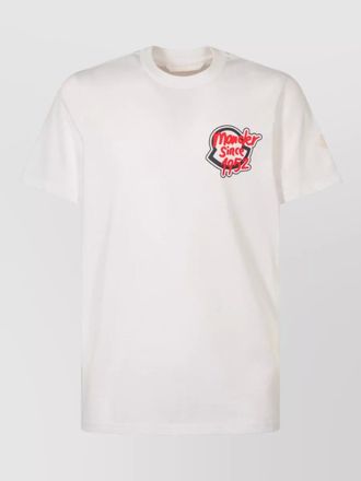 Moncler crew neck graphic print short sleeve t-shirt