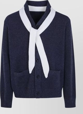 sacai wool knit cardigan