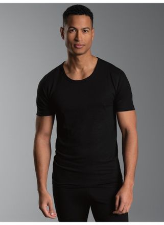 Trigema Funktionsshirt TRIGEMA TRIGEMA T-Shirt aus Merinowolle, Herren, Gr. XXL, schwarz, Stoff, 80% Wolle (Merinowolle), 20% Polyamid, normal, Rundhals, Shir