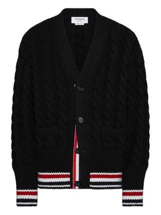 Thom Browne Cardigan con scollo a V - Nero