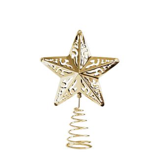 OEM Adorno Navide&ntilde;o En Forma De Estrella Para &Aacute;rbol - Lf2045 Dorado