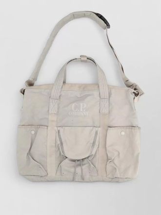 C.P. Company shoulder tote bag adjustable strap handles pockets