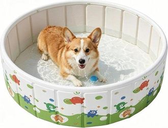 OEM Piscina Plegable Para Perros - Piscina De Jard&iacute;n Para Perros - Refrescante Para El Verano - F&aacute;cil De Instalar - 90 X 45 Cm - Azul