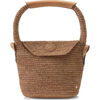 Helen Kaminski Yala Raffia Mini Shoulder Bag in Nougat/Caramel at Nordstrom