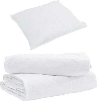 vidaXL Juego De Edred&oacute;n Con Almohada 2 Pcs Blanco 155 X 200 Cm Plumas Vidaxl