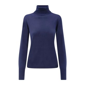 Aspesi 3983 Turtleneck - Dames - Coltruien - Blauw - S - Wol - Truien & Vesten