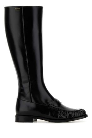 Prada Black Leather Boots