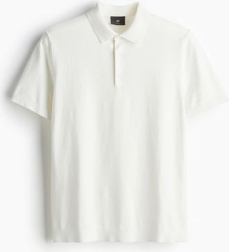 H&M Poloshirt in Slim Fit - Weiss