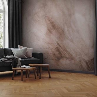 OEM Carta Da Parati Fotografica - Astratto Scandinavo Boho - Composizione Delicata Con Scritte E Fiori