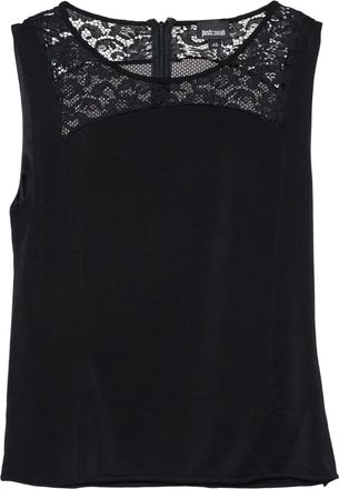 Cavalli pre-owned lace-panel sleeveless top - Black