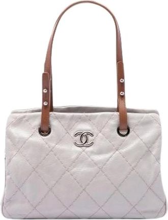 Chanel Pre-owned On The Road Tote Bag - unisex - Vintage Shopper - Wit - ONE Size - Leer - Vintage