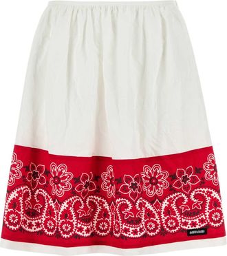 Miu Miu White Poplin Skirt