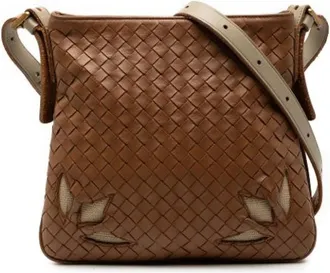 Bottega Veneta Pre-owned Cross Body Bags, female, Brown, Size: ONE SIZE Pre-owned Leather Shoulder Bag