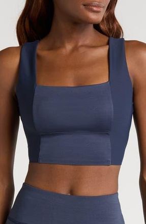 Travis Mathew Moveknit Sport Crop Tank in Heather Navy Blazer at Nordstrom Rack, Size X-Large