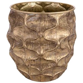 Wanderlust Deco Macetero De Metal Dorado 38x38x36.5h Cm