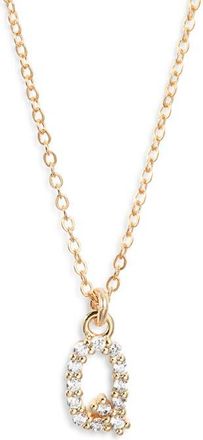 Set & Stones Gemma Initial Necklace in Gold /Q at Nordstrom