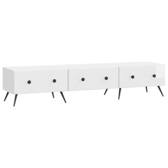 vidaXL Mueble De Tv Brillante 147 X 34,5 X 30 Cm Madera De Ingenier&iacute;a Vidaxl