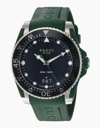 Gucci Mens Gucci YA136310 Dive Black Dial Mens Watch