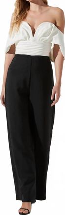 Astr Betania Jumpsuit In Black/white