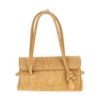 Jacquemus Rechthoekige Schoudertas - Dames - Tassen - Beige - Maat: ONE Size Leer
