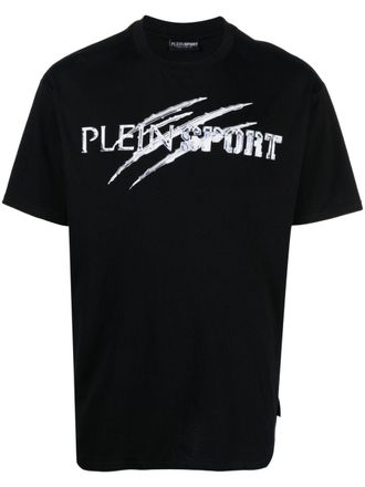 Plein Sport T-shirt met print - Zwart