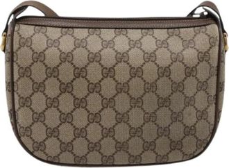 Gucci Pre-owned Vintage Schoudertas - Dames - Pre-owned - Beige - Maat: ONE Size Leer