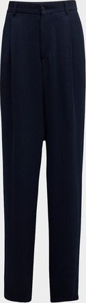 Giorgio Armani Men & apos;s Loose-Fit Seersucker Pants