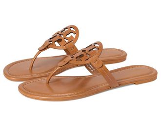 Tory Burch Miller Sandal Womens Shoes Walnut : 5.5 M, Leather