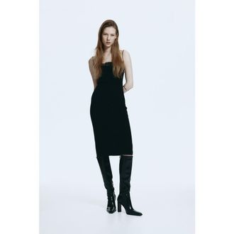 H&M Lace-trimmed Dress in Black at Nordstrom, Size Xx-Large