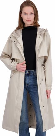 Elie Tahari Womens Softshell Trench Coat Lightweight Windproof Rain Jacket