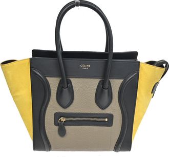 Celine Tricolor Luggage Bag Leather Multicolour Leather Handbag (Pre-Owned)