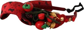 Dolce & Gabbana Diadeem Hoofdband - Dames - Haaraccessoires - Rood - ONE Size - Katoen - Accessoires