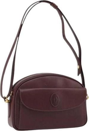 Cartier Pre-owned Cross Body Bags, female, Red, Size: ONE SIZE Pre-owned Vintage Shoulder Bag