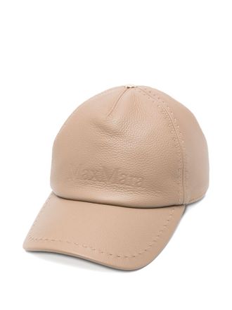 Max Mara Leather Baseball Hat