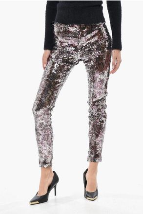 Isabel Marant Sequin Skinny-Fit Trousers BELLA size 40