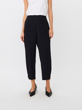 Masai MaPenna High-Waist Draped Trousers in Black at Nordstrom, Size Xx-Large
