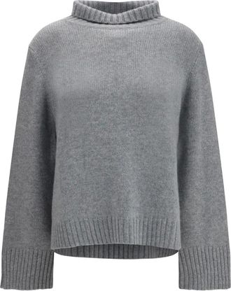 Allude Maglione Girocollo in Cashmere - - Knitwear - Donna - Grigio - M
