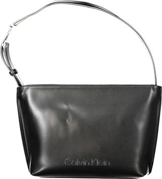 Calvin Klein Polyester Schoudertas - Dames - Schoudertassen - Zwart - ONE Size - Polyester - Tassen
