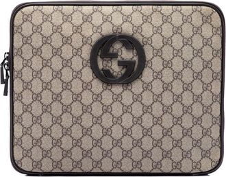 Gucci Pre-owned Gucci GG Supreme Interlocking G Laptop Case Ladies L9V5E9KZ3QZ9X3V9