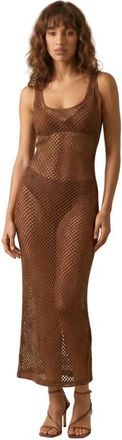 Alexia Admor Sorelle Crochet Scoopneck Maxi Dress in Brown at Nordstrom, Size X-Large