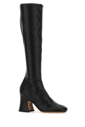 Chlo&eacute; Womens Black Synthetic Leather Janis Boots Stivali