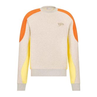 Dior Asterodior Signature Colorblock Sweatshirt - Heren - Sweatshirts & Hoodies - Grijs - Maat: S Katoen