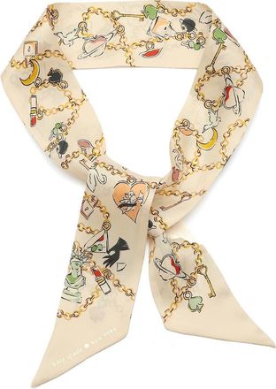 Kate Spade New York dream charms silk scarf in Ivory Multi at Nordstrom