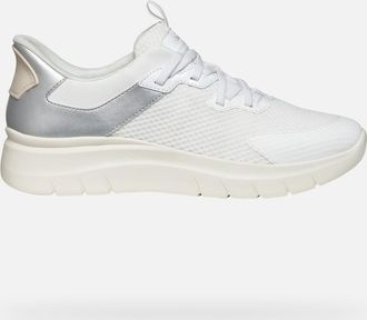 Geox Scarpe Plummery Plus Donna Bianco/argento